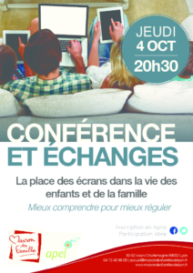 thumbnail of Conférence La place des écrans – Affiche Oct